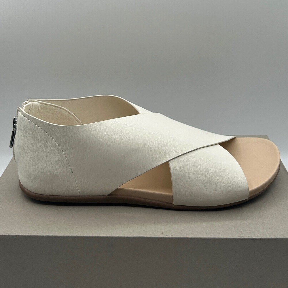 Kenneth Cole Reaction Selena Sandals WMNS 10 M,Porcelain Stretch Zip,BOX-DAMAGE
